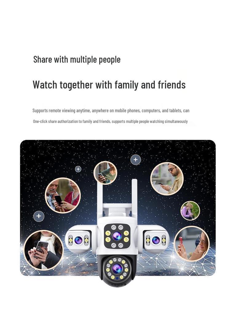 4G 360° HD Night Vision Wireless WiFi Home & Outdoor Monitoring Camera