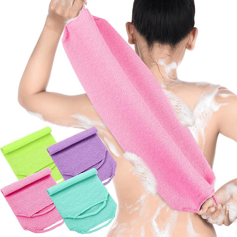 Korean Exfoliating Back Scrubber Nylon Elastic Strap Deep Exfoliation Strong Durable Home Bath Use