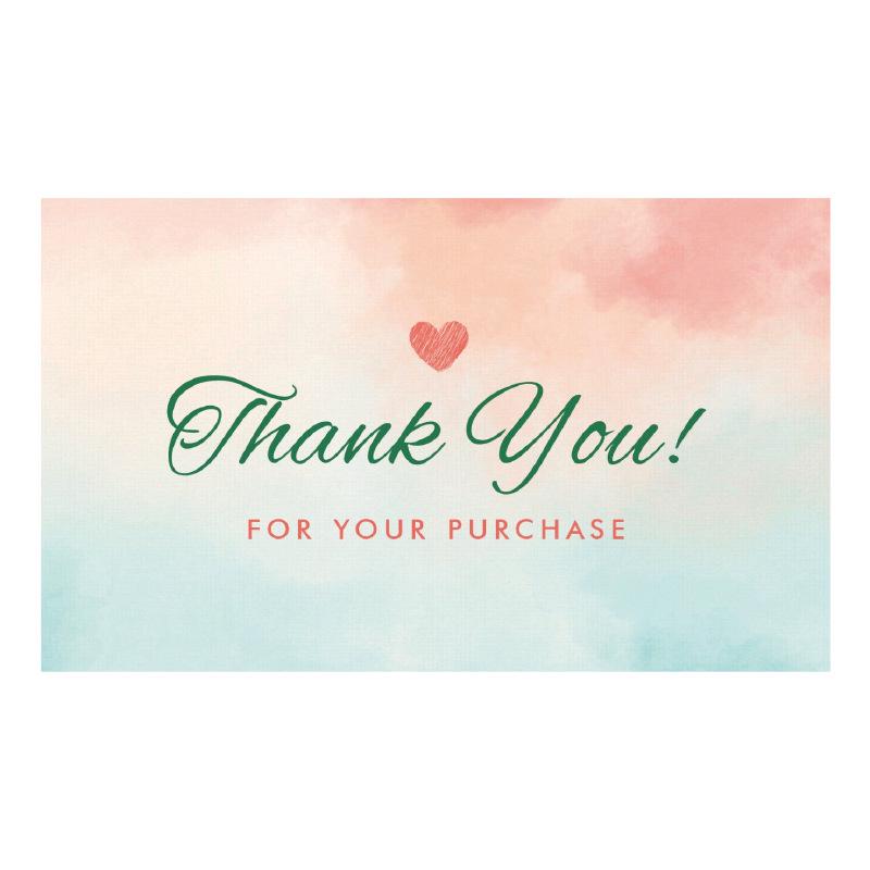 50-Pack Fresh & Simple Floral Thank You Cards for Gift Inserts