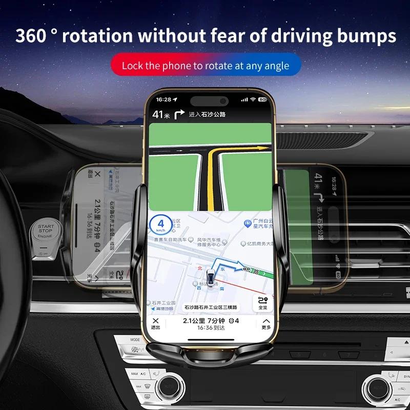 30W Car Wireless Charger Automatic Car Phone Holder Infrared Induction for iPhone16 15 14 13 12  Samsung Fast Charging Station