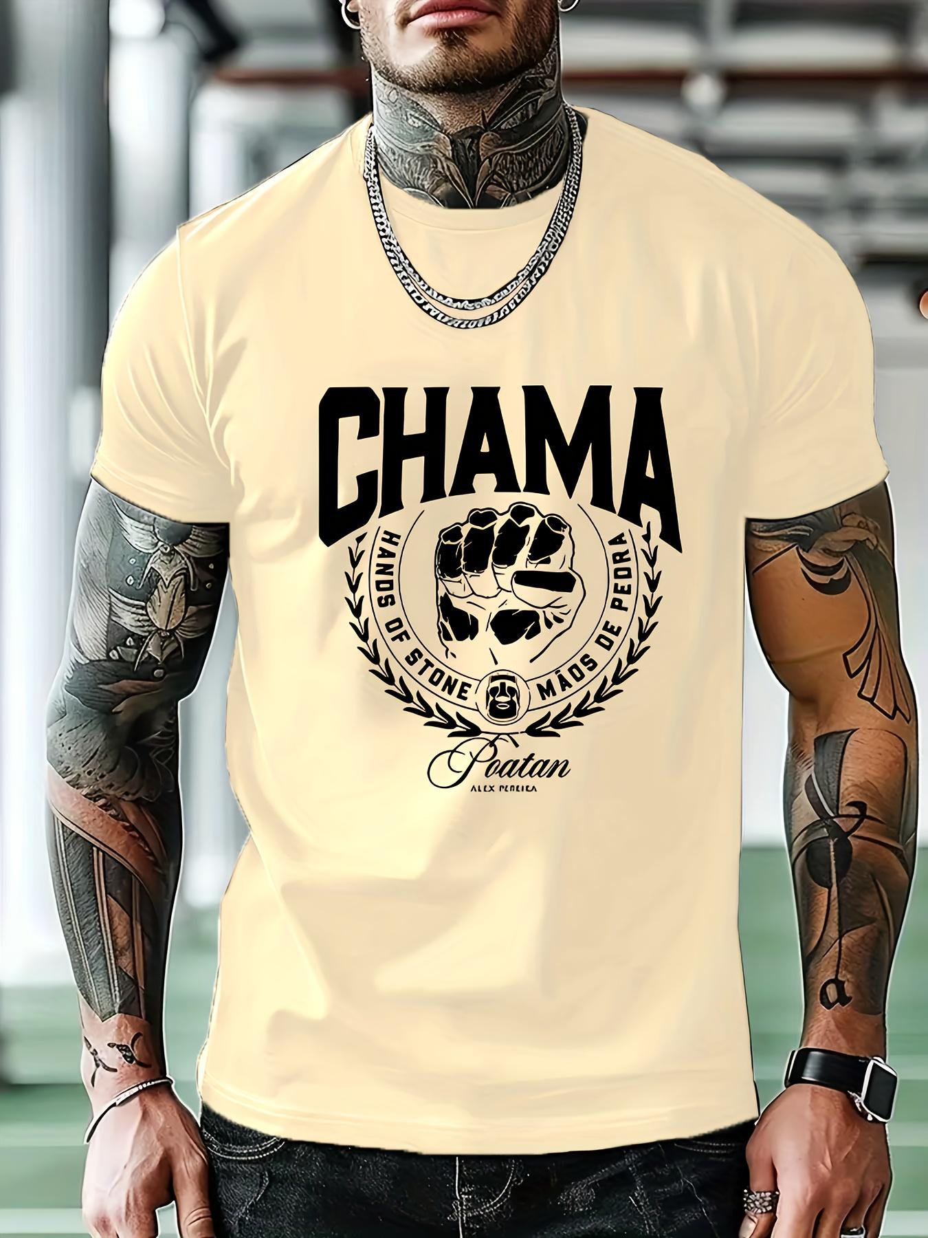 Casual Athletic T-shirt - CHAMA Graphic Print L