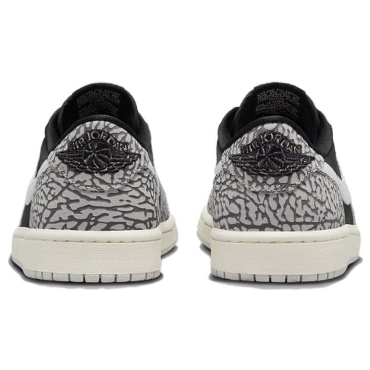 Air Jordan 1 Retro Low OG GS Black Cement Kids Sneakers Muslin Tech-Grey White CZ0858-001