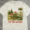 Christmas Alligator T Shirt, Holiday Crocodile Graphic Tee, Funny Florida Tee Everglades Wildlife, Alligator Santa, Tropical Christmas Tee