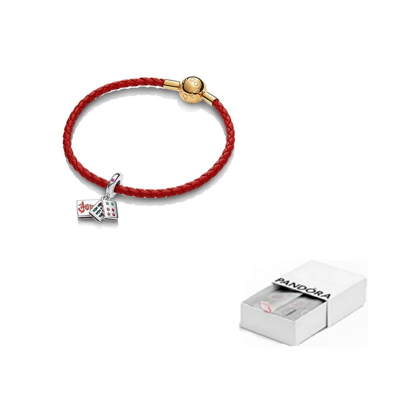Pandora Lucky Rabbit Woven Leather Bracelet Women bracelet ZT2583