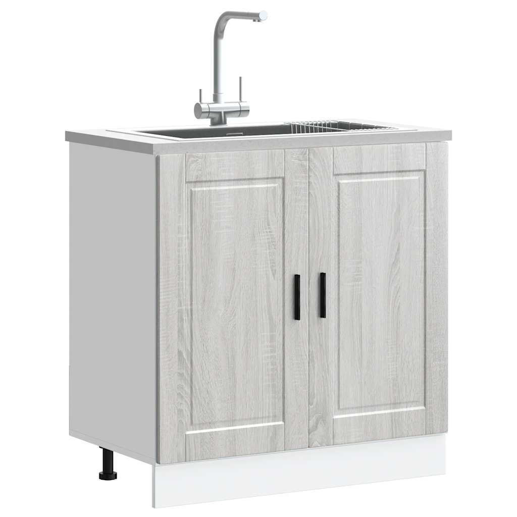 Vidaxl Sink Cabinet, Porto, Sonoma Grey Oak, 80X46X81.5 Cm