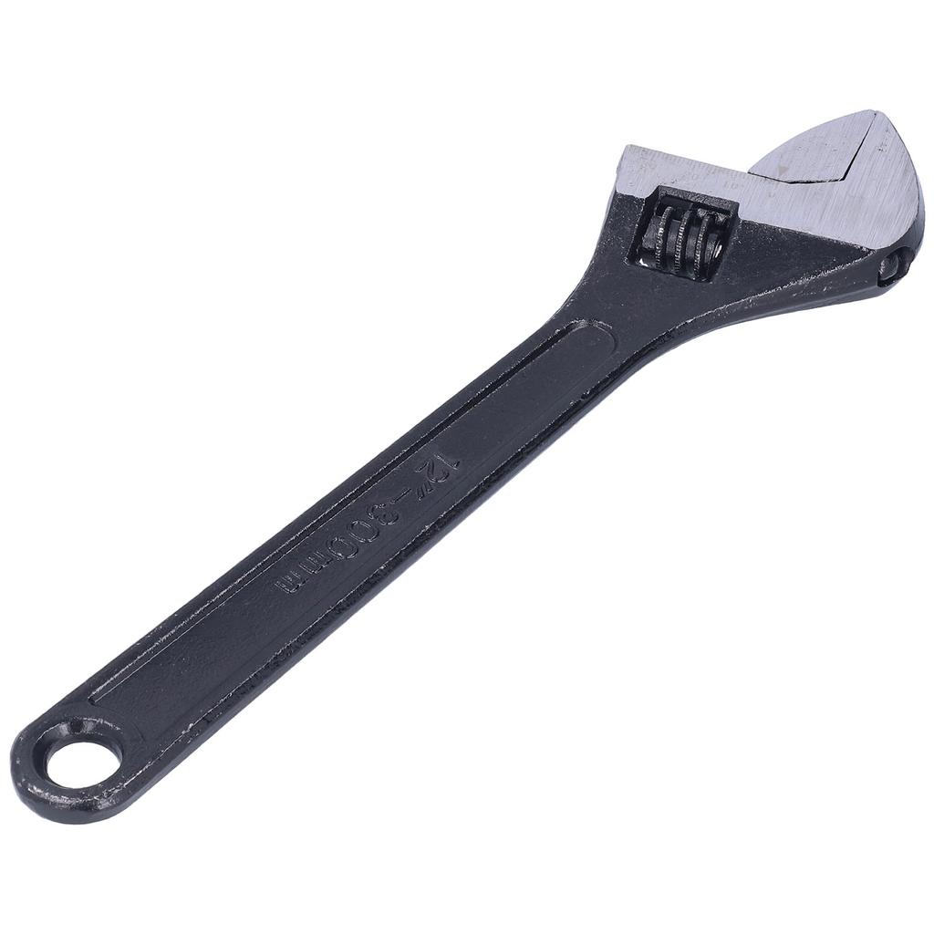 Adjustable Wrench 12in Ergonomic Open End Spanner Hardware Metal Hand Tool with Scale