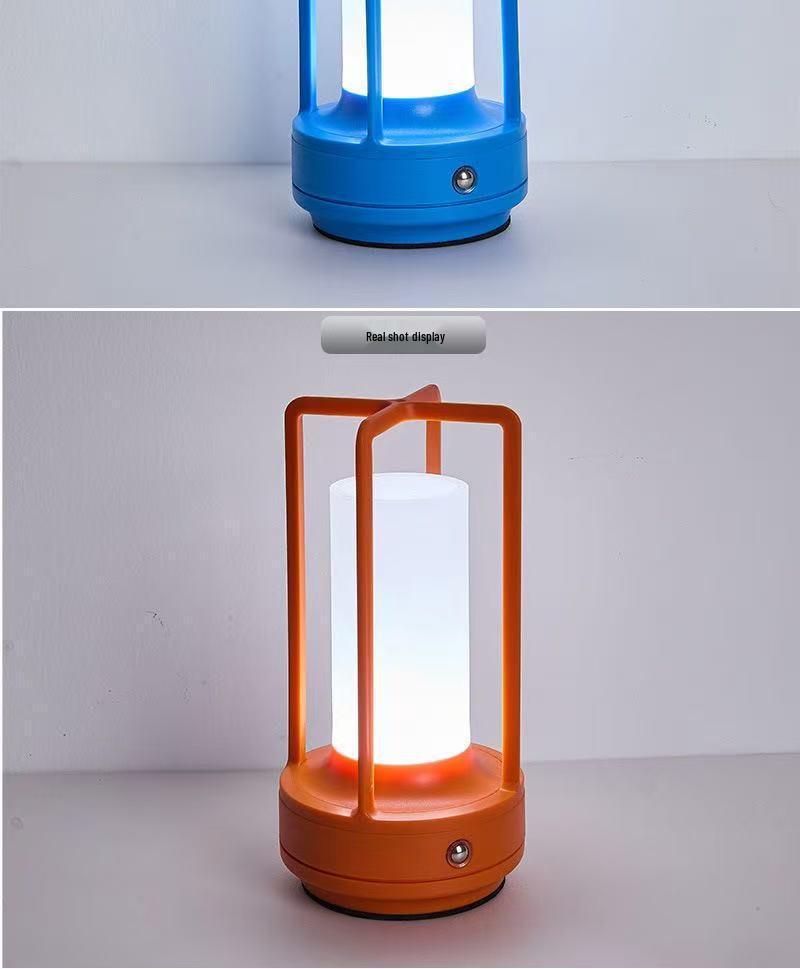 Creative Macaron Color LED Table Lamp: USB Rechargeable, Plug-in, Portable Camping & Cartoon Atmosphere Night Light