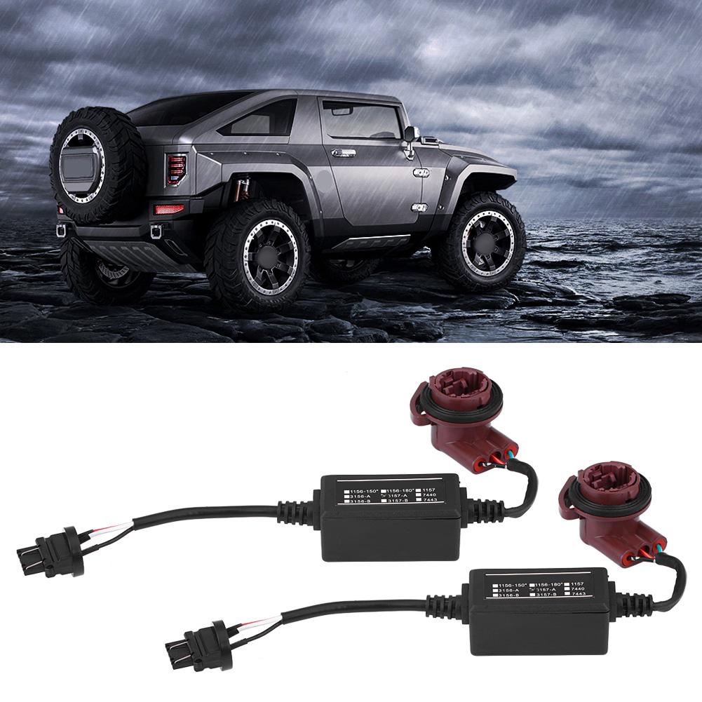 2pcs 3157A LED Decoder Adapter Anti Hyper Blink Flash Error Cancel Canbus Brake