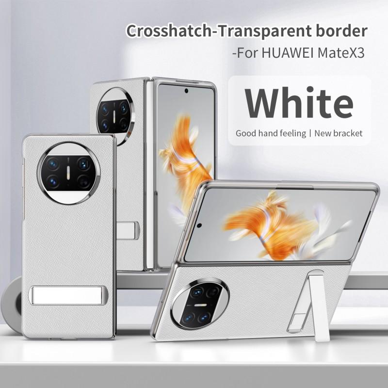 Mate X3 Case Full Coverage Leather PC Hybrid Protective Cover With Kickstand Shockproof Anti-Scratch