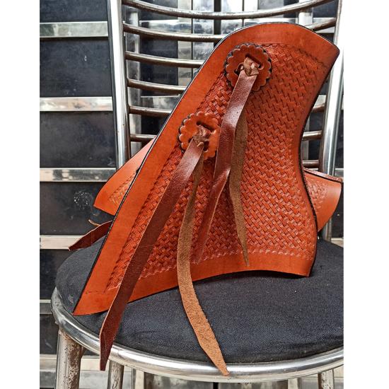 Nuevos estribos de silla de montar Tapaderos occidentales con diseño floral, hechos a mano, de cuero cosido, de alta resistencia, se venden en pares