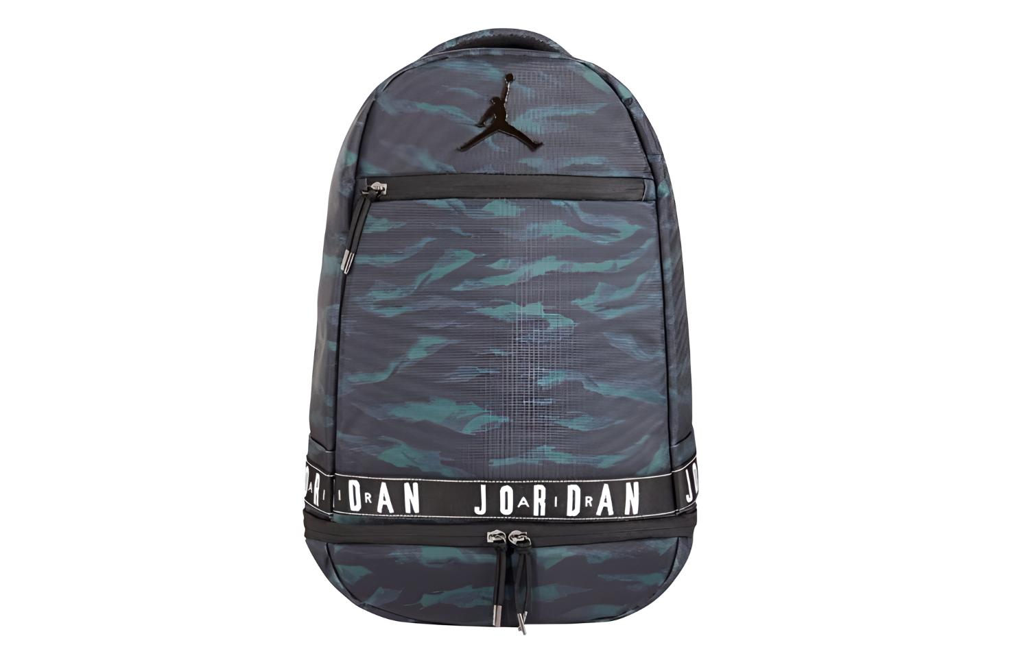 Jordan Polyester Backpack Unisex Black Green 9A0093-K7C