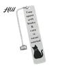 Funny Quote Bookmark Cute Cat Bookmark, Metal Page Marker with Creative Durable Quotes, Stainless Steel for Readers, Lover Gift Cartoon