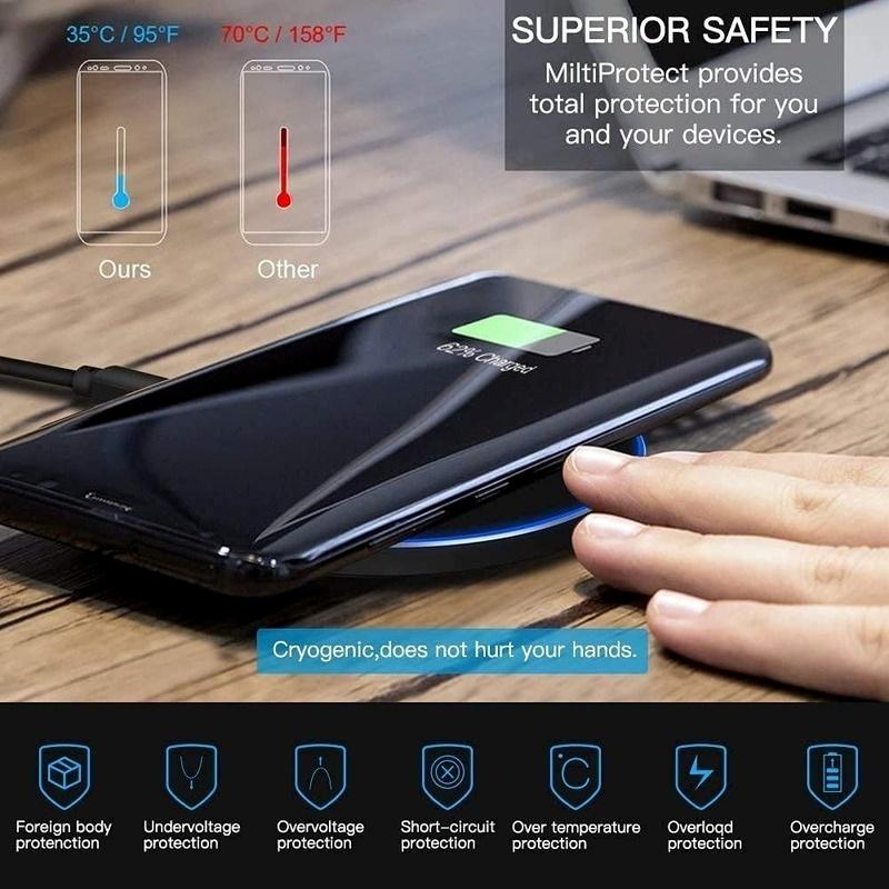 50W Qi bezdrátová nabíječka Rychlá nabíjecí podložka pro všechny Qi standardní iPhone Samsung Huawei Xiaomi mobilní telefon s Androidem