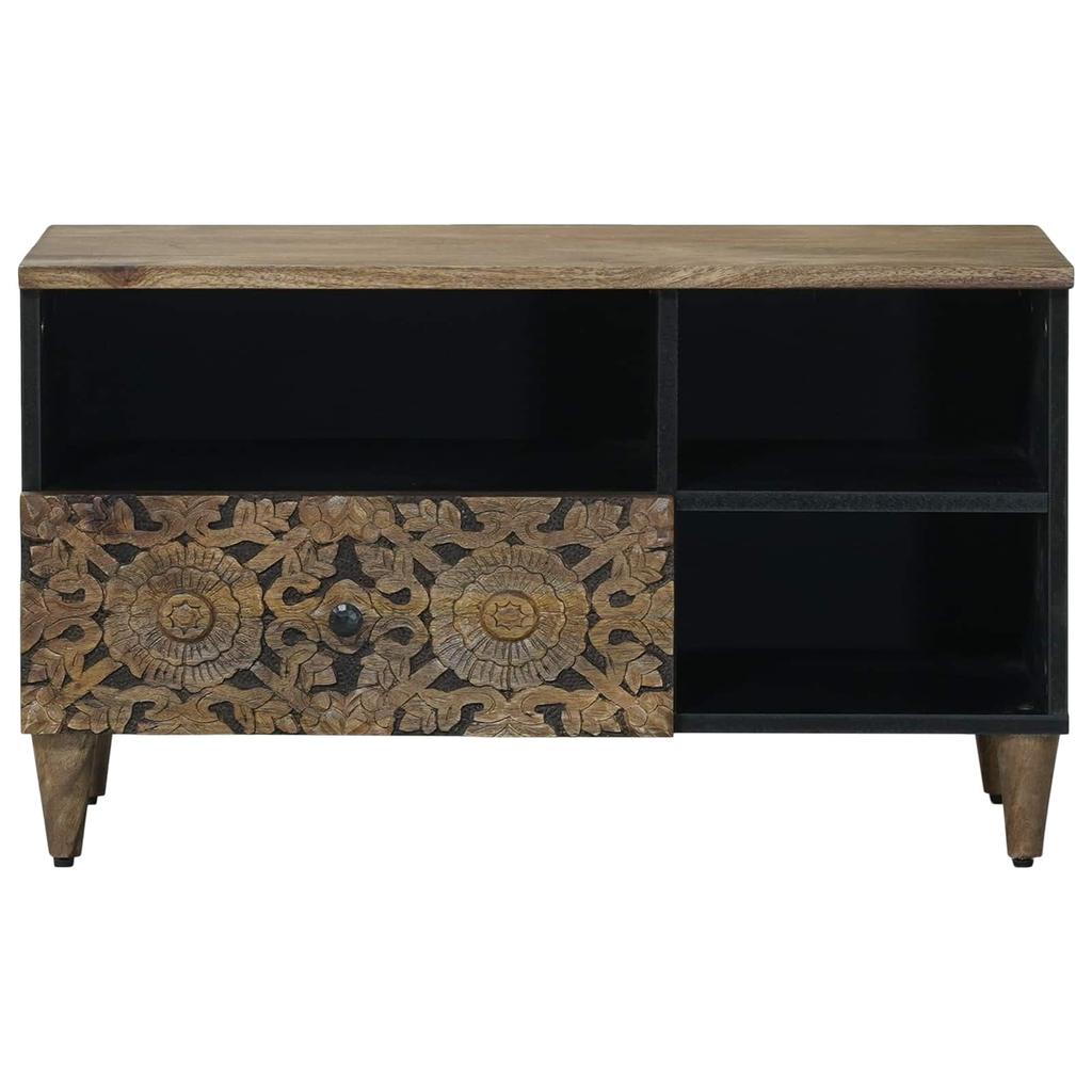 TV Cabinet Brown 80 x 33 x 46 cm Solid Mango Wood