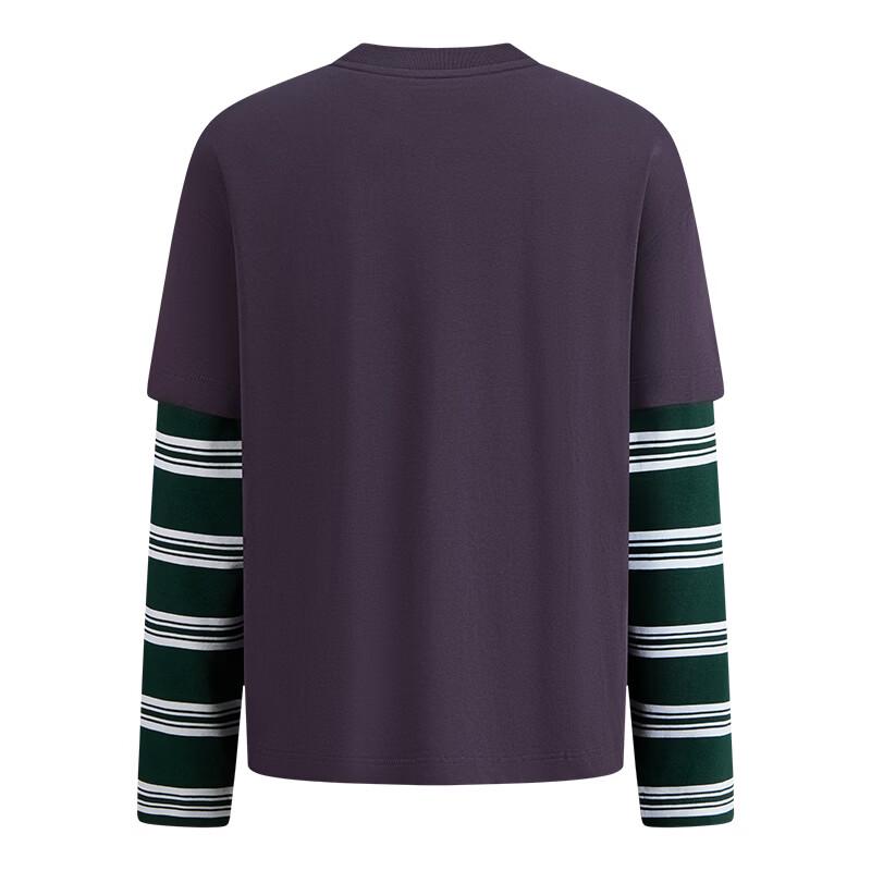 Navigare Men's Faux Two-Piece Long Sleeve T-Shirt