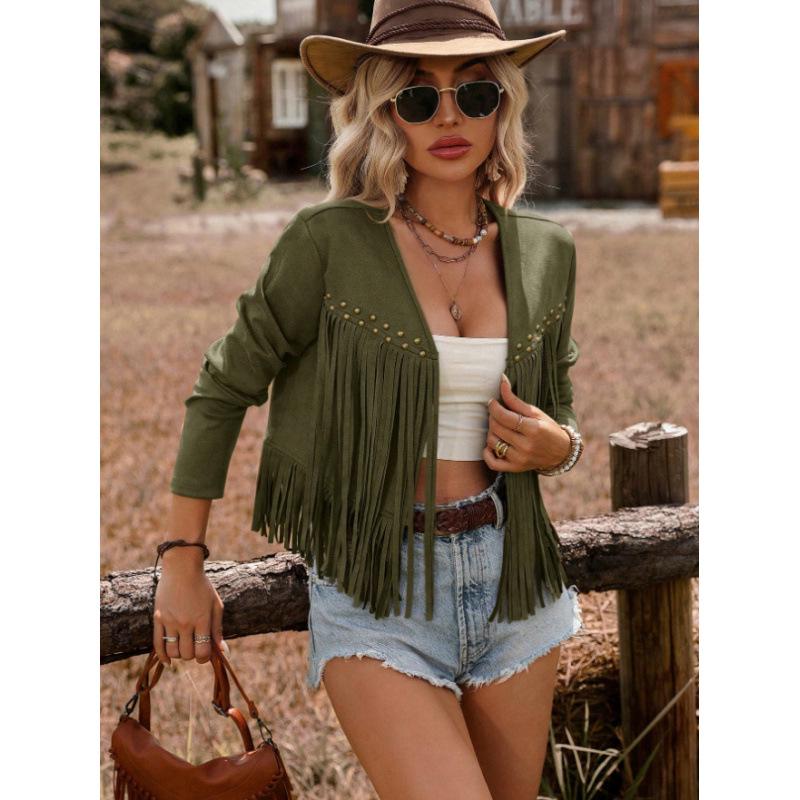 Women's Tassel Trendy Cardigan Jacket - 2026 Long Sleeve Fashionable Style