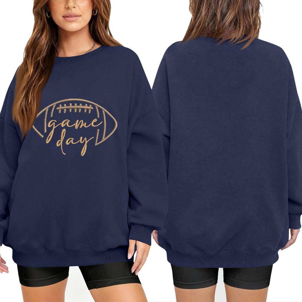 Unisex Lightweight Long Sleeve Neck Printed Pullover Sweatshirt for Men and Women