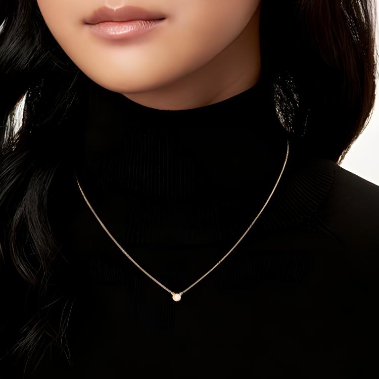 TIFFANY & CO . Elsa Peretti 18K Gold Diamond Necklaces Women's 60017924