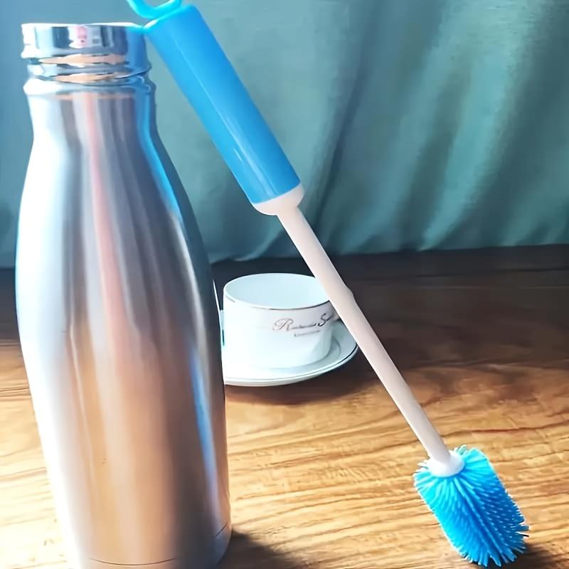 1pc Long Handle Cleaning Brush - Heavy-Duty, Non-Slip Grip for Narrow Bottles, Wine, Beer, Thermos,Sports - Kitchen, Bar,Party - Durable Plastic Brush