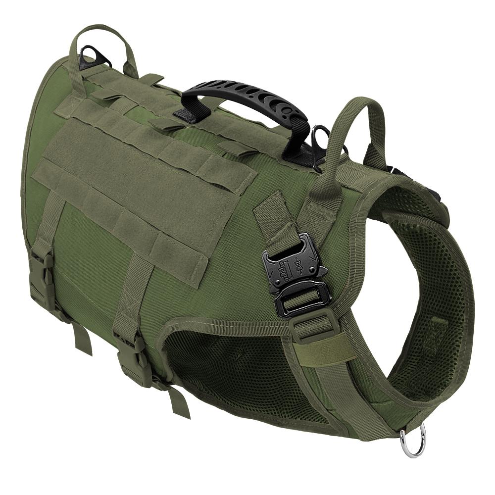 Strong Nylon Dog Harness Tactical Military Pet Vest Harnesses With Bag Working Dog Training Vests For Medium Large Dogs