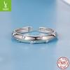 Neutral Wind Planet Open Ring Silver Full Body, Personalized Star Moon S925 Sterling Silver Ring Jewelry