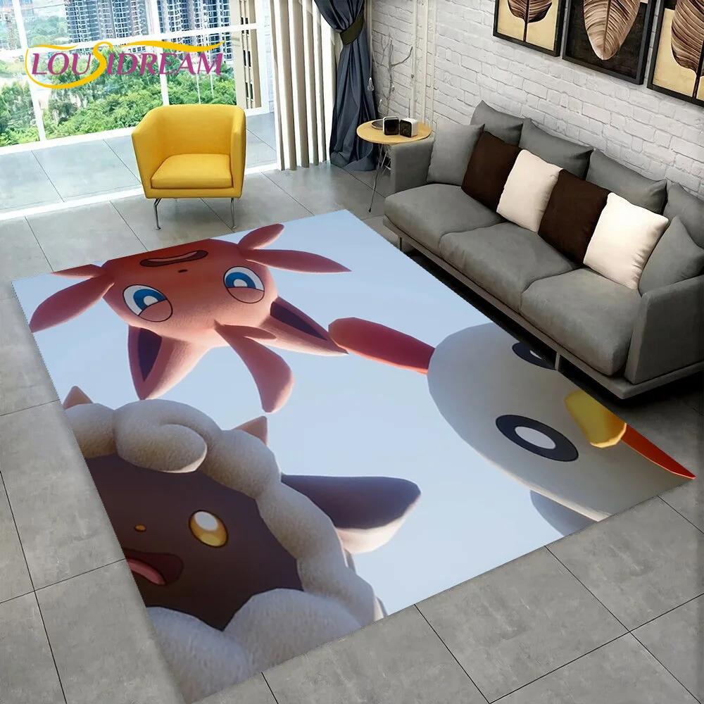 3D Cartoon Palworld Spiel Teppich für Zuhause Wohnzimmer Schlafzimmer Sofa Fußmatte Dekoration, Kinderteppich Rutschfeste Bodenmatte Geschenk