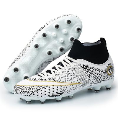 Football Shoes Men's High-top Youth Students Competition Training Shoes Artificial Grass Long Broken Nails Mandarin Duck Shoes