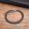 Braccialetti a Catena Vintage per Uomo Ragazzo, Elegante Braccialetto Link Cubano in Acciaio Inossidabile, Gioielli Punk Maschili