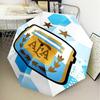 1 Stück Argentinien Fußballverein Bedruckter Regenschirm Faltbarer Regenschirm, Automatischer Regenschirm 8-Speichen für Reisen, Camping Fan Geschenke Weihnachtsgeschenke