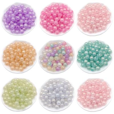 Alta qualità 30 pezzi Colore Perlescente Accessori Gioielli Fai da te Moda Perline Rotonde Opache per Braccialetto Orecchini Creazione Ciondoli Squisiti