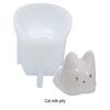 Versatile 3D Pudding Cat Candle Molds Non-Toxic Easy To Clean Durable Eco-Friendly Silica Gel