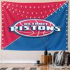 Detroit Pistons Basketball Logo Design Pattern Wall Hanging Tapestry Decorative Tapestry Home Decor for Bedroom and Living Room