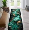 1 Piece of Marble Milky Way Pattern Corridor Running Rugs Long Strip Carpet Anti Slip Runner for Bathroom Home Entrance Carpet