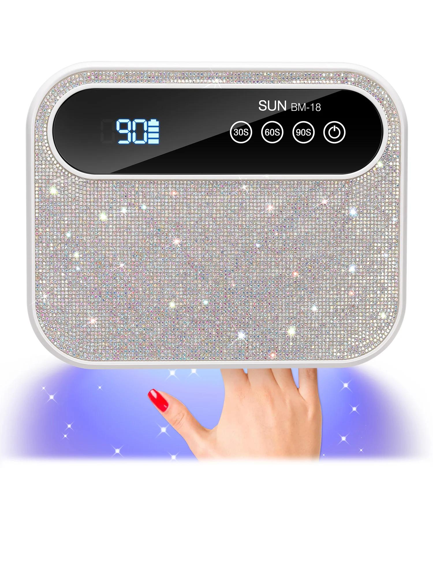 

DianaBeauty 168W Rechargeable UV LED Nail Lamp 42LEDS Nail Dryer for Curing All Gels Nail Polishing Nail Art Tools EU серебряный