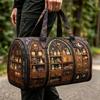 3D Gothic Buntglasdruck Halloween Sporttasche - Multifunktionale Reisetasche
