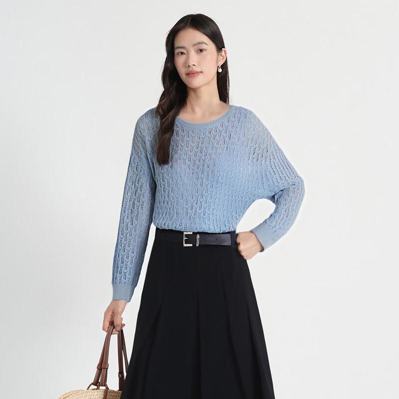 eifini Women's Hollow Knit Pullover Cardigan