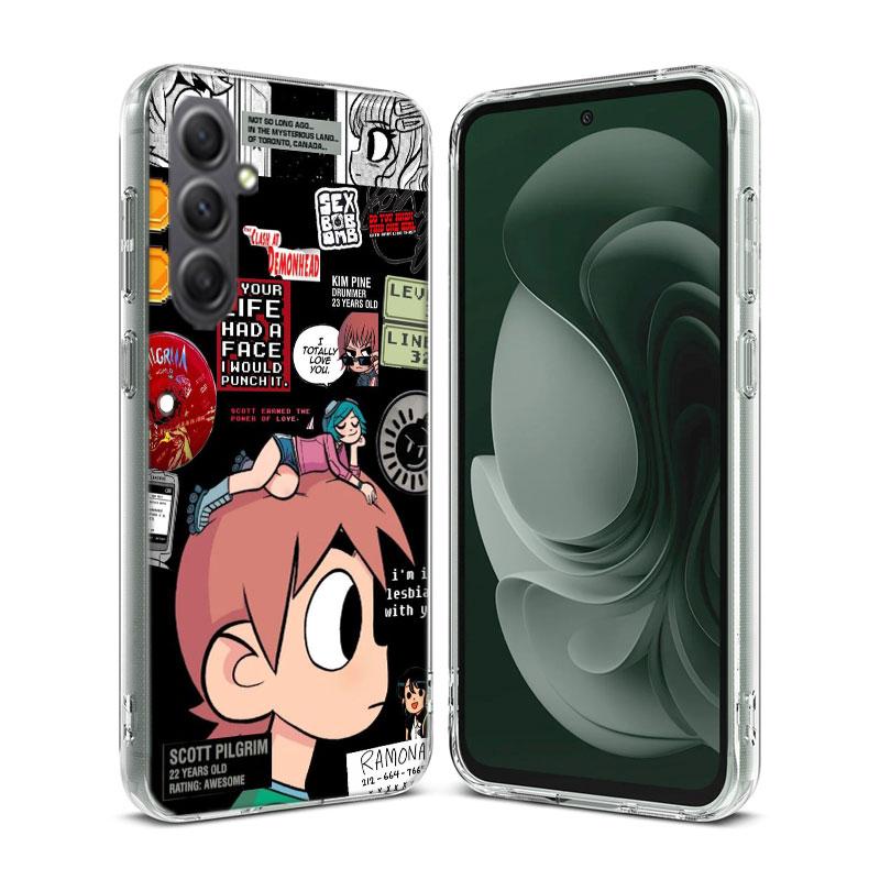 Scott Pilgrim anime Phone Case for Samsung A16 A26 A36 A56 A17 A37 A57 A07 A06 A02S A03 A04S A05S Galaxy Note 20 10 A50S A71 A51