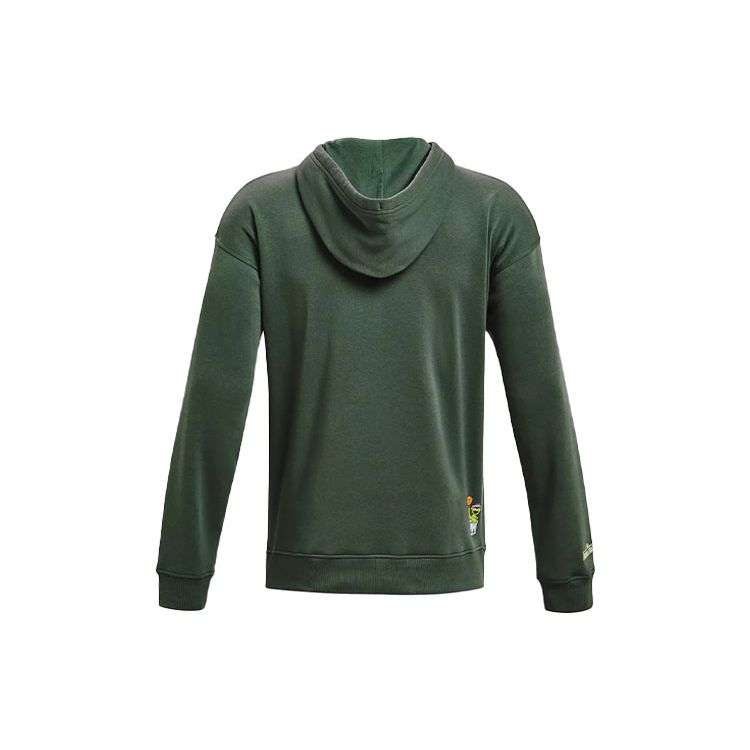 Under Armour Curry Series Sesame Print Fleece-Lined Hoodie Men Tops Green 1368318-332