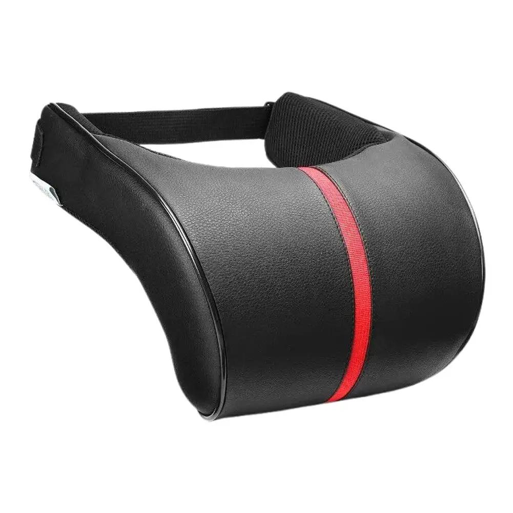 Car Headrest Neck Pillow PU Leather Headrest Pillow Neck Seat Car Neck Foam Support Relief Memory Cushion Rest Pain Pillow Z2K7