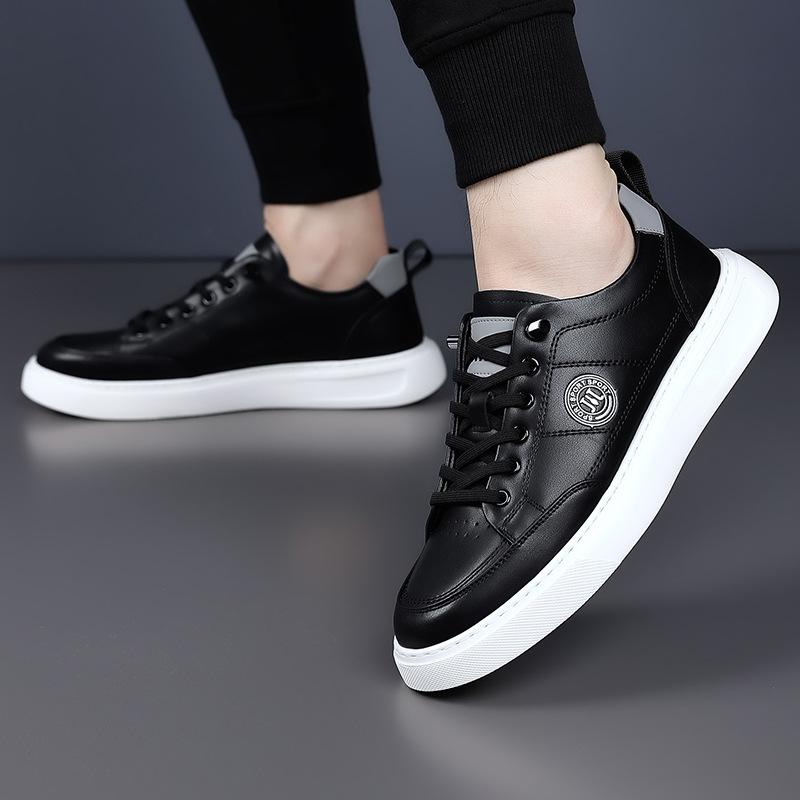 

Новейшие 2025 Четыре сезона Маленькие белые туфли Кеды Мужские Повседневные Тренд Мягкая подошва Дышащие Мужские туфли Повседневная обувь 44 чёрный