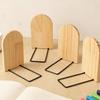 2Pcs Anti Slip Bookends Heavy Duty Desktop Storage Rack  for Books Cards Creative Magazine Holder