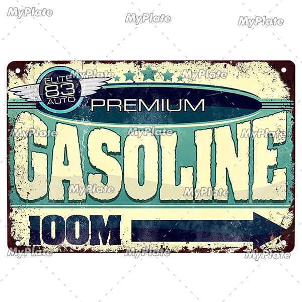 Garage Metallskylt Metallaffisch Plåtskylt Plack Metall Vintage Väggdekor för Bar Pub Motorcykelklubb Man Cave Tool Regler Affisch