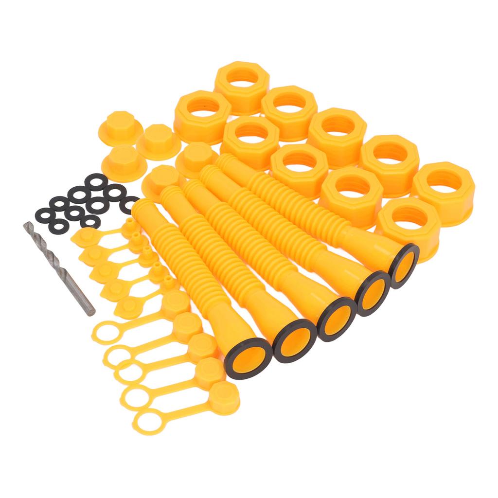 5 Set Gas Can Spout Kit Anti Spill HDPE Flexible 8.1in Hose Gas Can Nozzle Replacement for 1 2 5 10 Gallon Fuel Cans