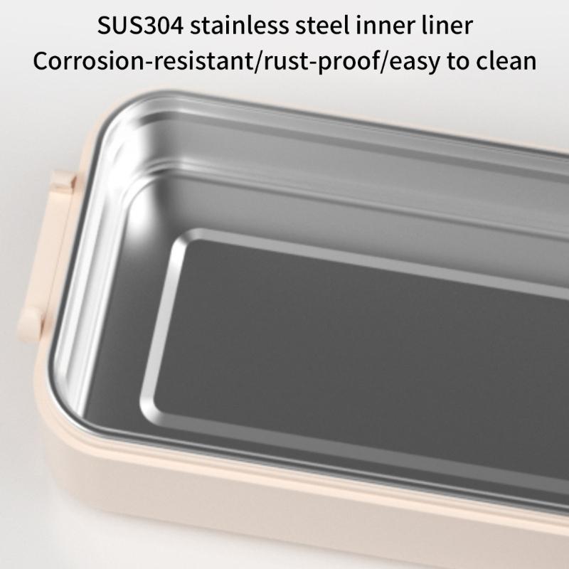 Insulated Food Container with Electric Heating System Stainless Steel Construction for Easy Cleaning and Durability