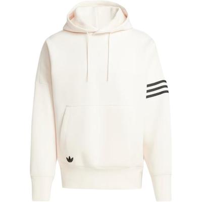 adidas Originals Neuclassics Soft Comfortable Lightweight Breathable Hooded Pullover Loose Long Sleeve Sweatshirt Men Sweatshirt White JF9141
