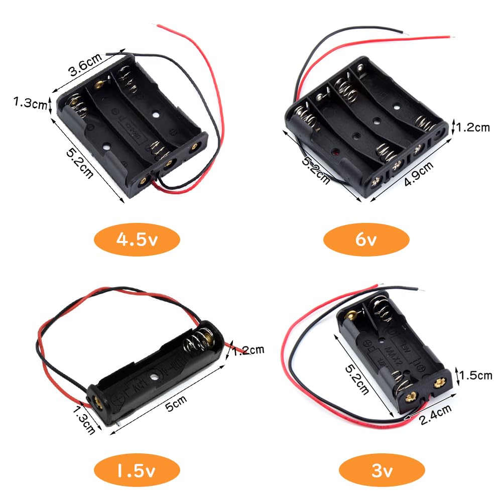 Samcos Set of 8 for AAA Batteries 1.5V Battery Box