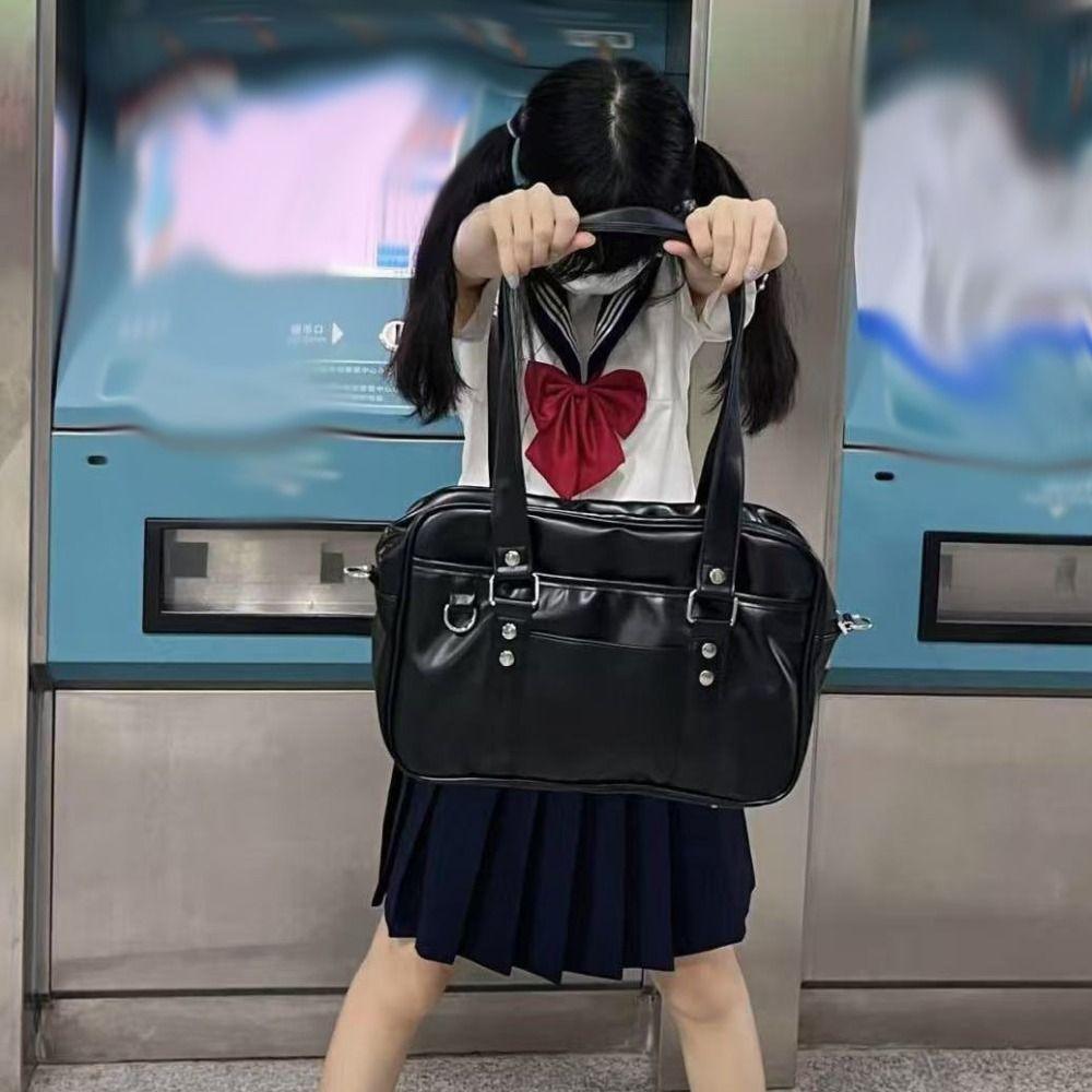 Retro Handbag JK Uniform Bag PU Leather Preppy Style Shoulder Bag PU Leather Itabag  Girls/Female