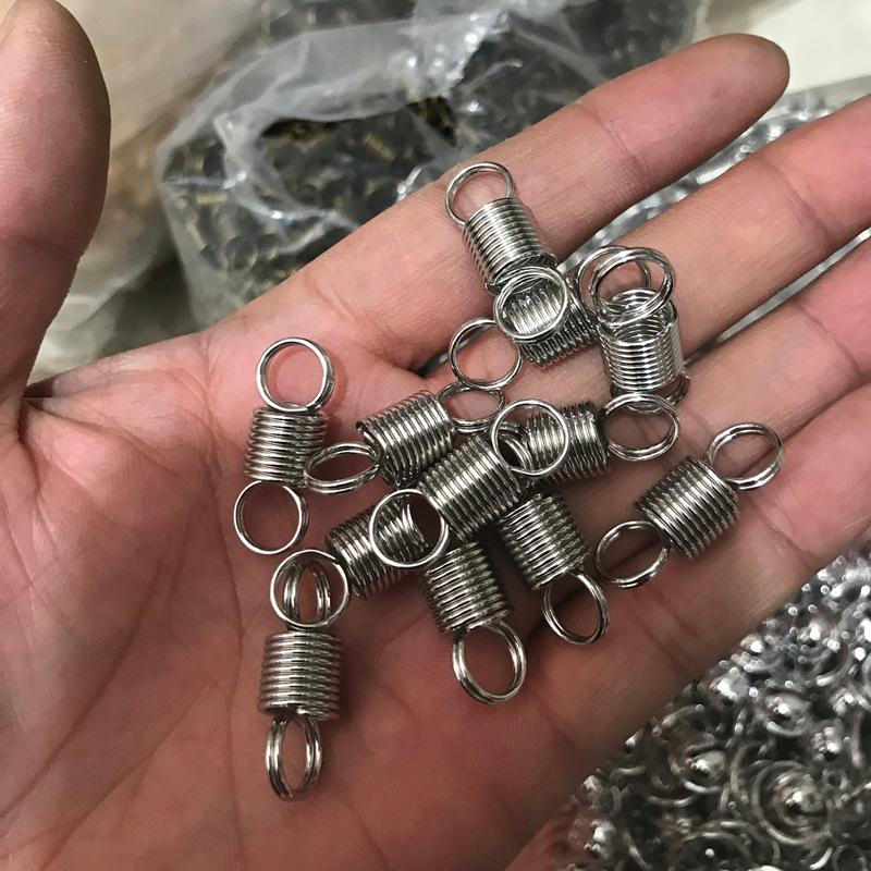 Colorful Enamel Spiral Stretch Spring Buckle 8-Shape Double Circle Connector for DIY Jewelry Accessories