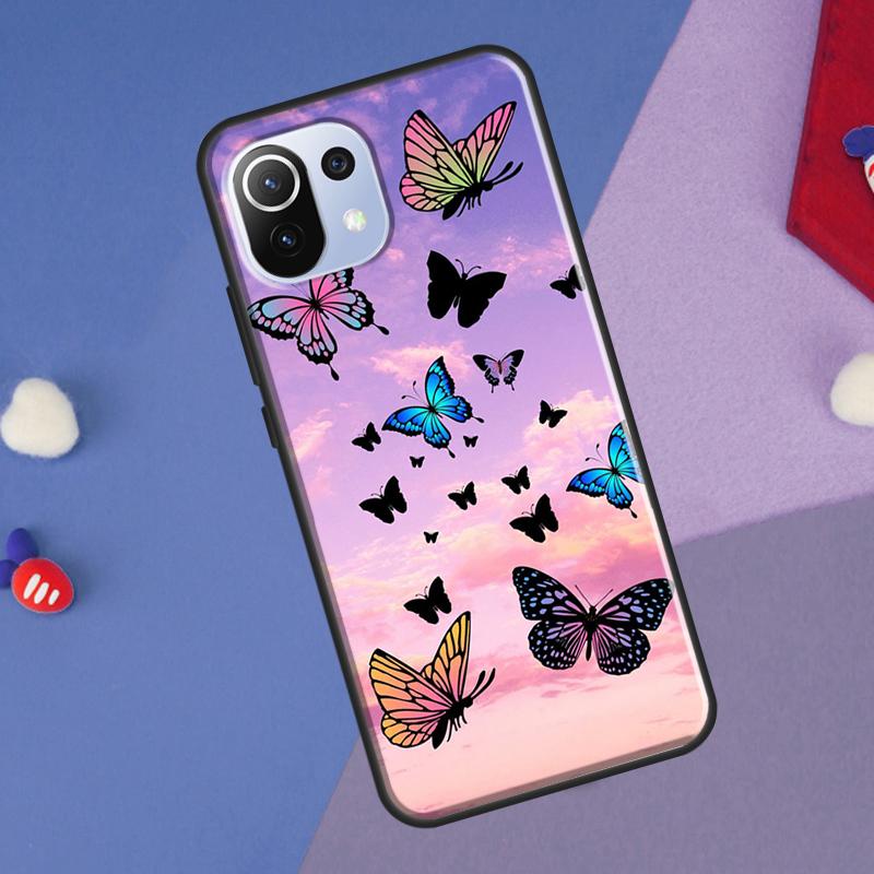 Butterfly Sky Cover For Xiaomi 14 Ultra 13 11T 12T 13T 14T Pro POCO X7 X6 Pro X3 X5 F3 F5 M6 F6 Pro Case
