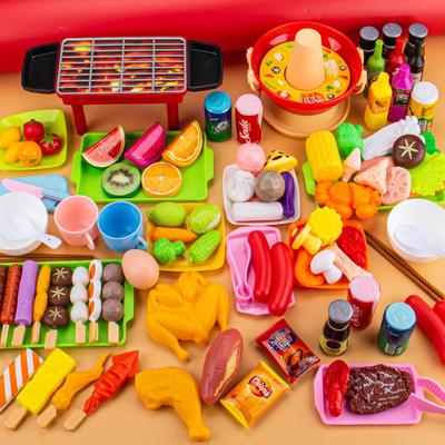 Kids' Play Kitchen Cooking Set: Seafood, Fruit, Vegetable, Barbecue & Hot Pot Toys